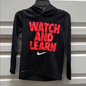 Nike Black Hoodie with Red Print